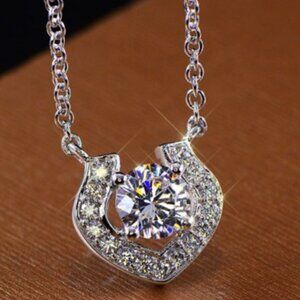 🍁 Pave Unique Hollow Pendant Necklace for Women, UNVN12410